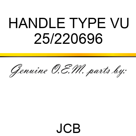 HANDLE TYPE VU 25/220696