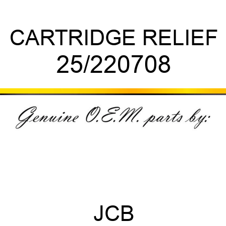 CARTRIDGE RELIEF 25/220708