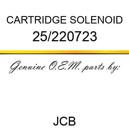 CARTRIDGE SOLENOID 25/220723