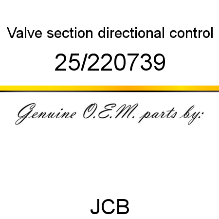 Valve, section, directional control 25/220739