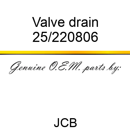 Valve drain 25/220806