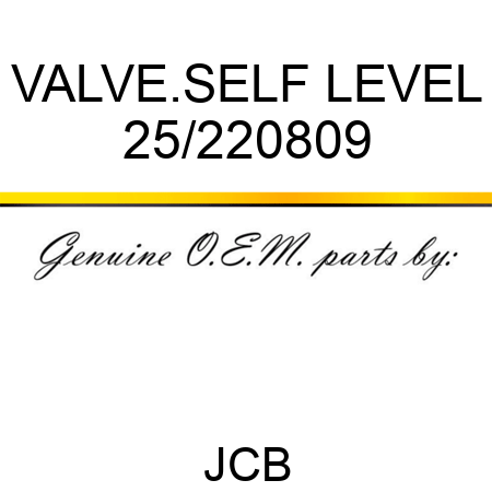 VALVE.SELF LEVEL 25/220809