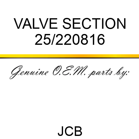 VALVE SECTION 25/220816