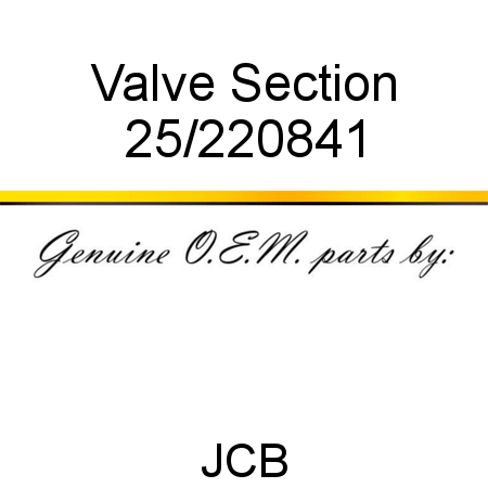 Valve, Section 25/220841