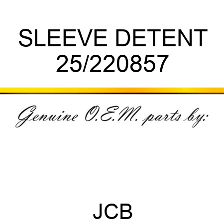 SLEEVE DETENT 25/220857