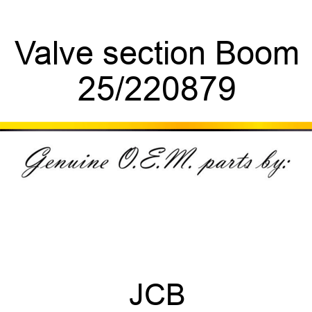 Valve section Boom 25/220879
