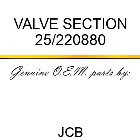 VALVE SECTION 25/220880