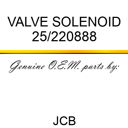 VALVE SOLENOID 25/220888