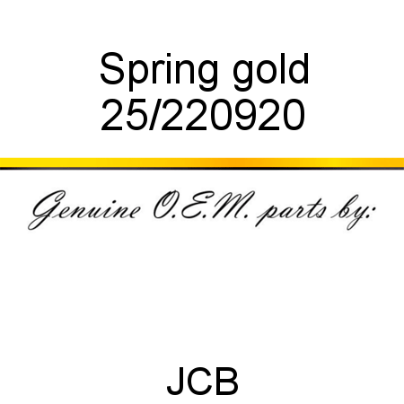 Spring, gold 25/220920