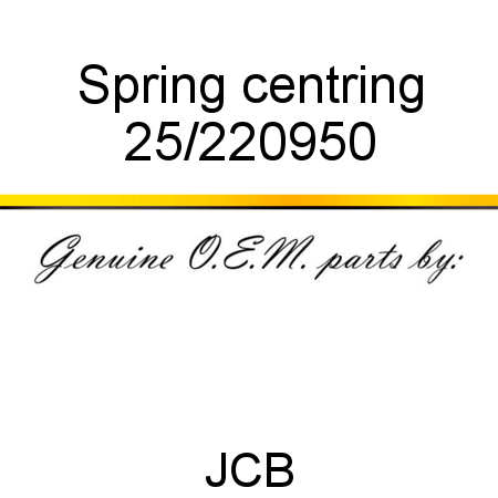 Spring, centring 25/220950
