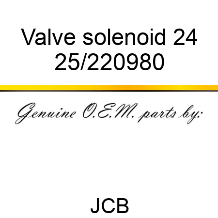 Valve solenoid 24 25/220980