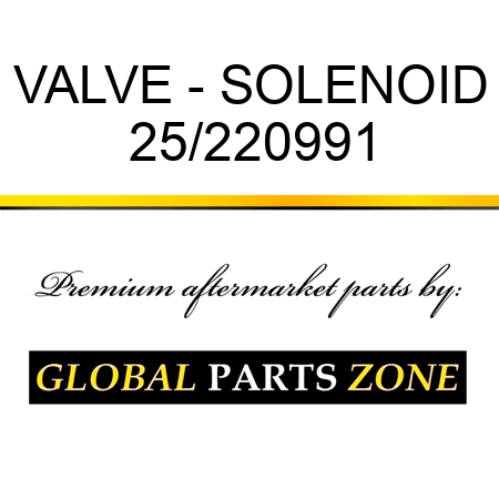 VALVE - SOLENOID 25/220991