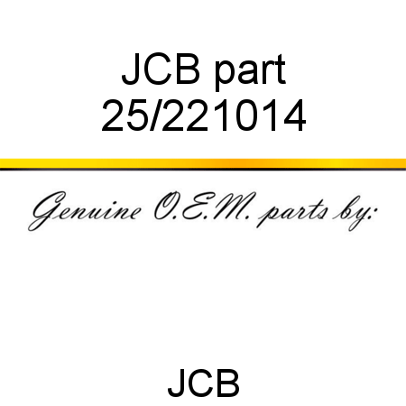 JCB part 25/221014
