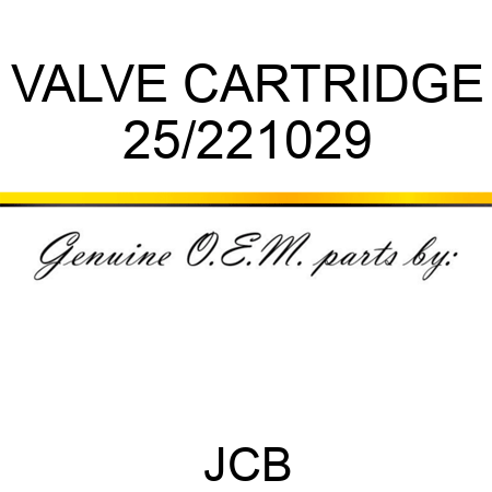 VALVE CARTRIDGE 25/221029