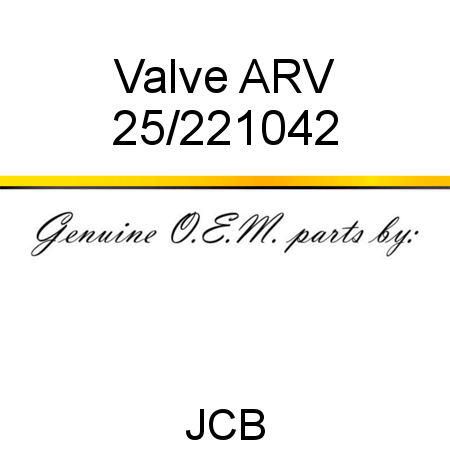 Valve, ARV 25/221042