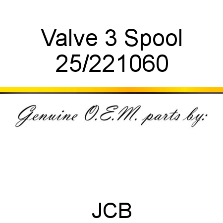 Valve, 3 Spool 25/221060