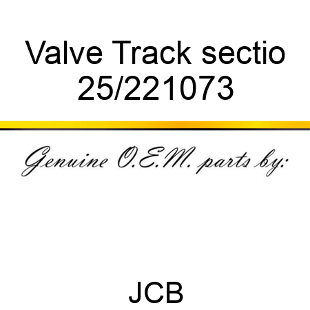 Valve Track sectio 25/221073
