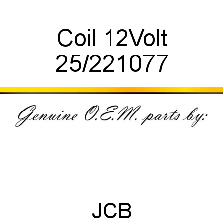 Coil 12Volt 25/221077