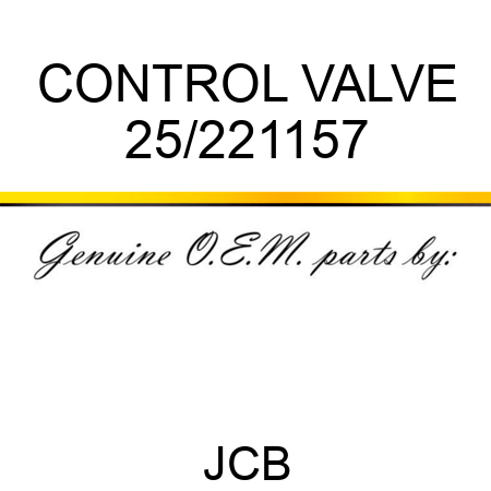 CONTROL VALVE 25/221157