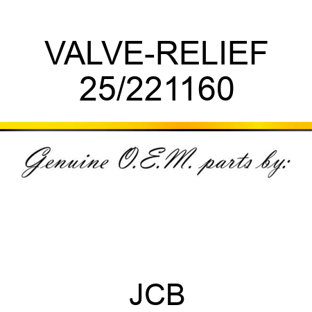 VALVE-RELIEF 25/221160