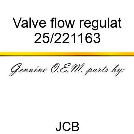 Valve flow regulat 25/221163