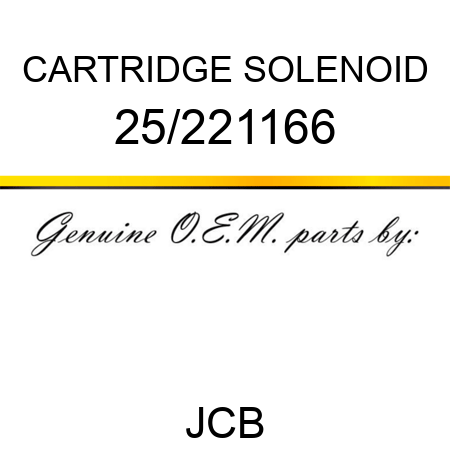 CARTRIDGE SOLENOID 25/221166