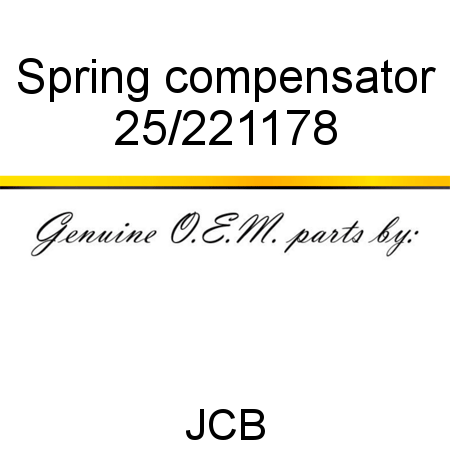 Spring, compensator 25/221178