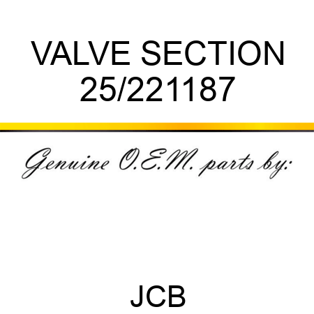 VALVE SECTION 25/221187