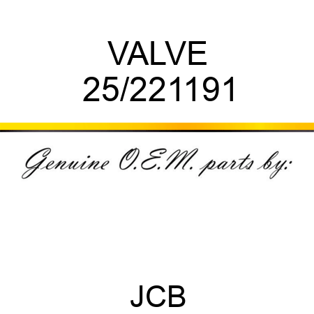 VALVE 25/221191