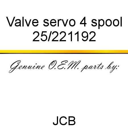 Valve, servo, 4 spool 25/221192