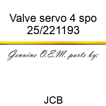 Valve servo, 4 spo 25/221193