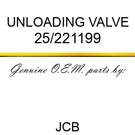 UNLOADING VALVE 25/221199