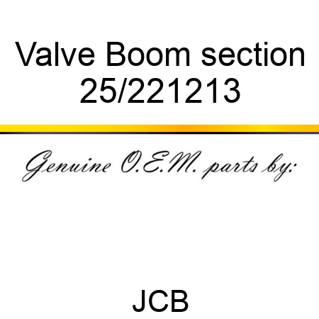 Valve Boom section 25/221213
