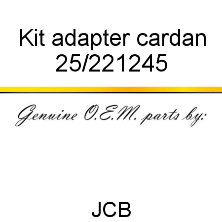 Kit, adapter cardan 25/221245