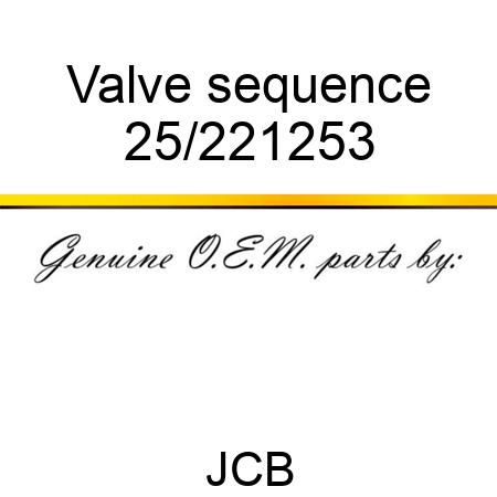 Valve sequence 25/221253