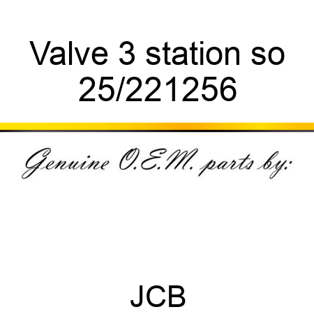 Valve 3 station so 25/221256