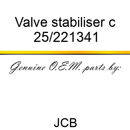 Valve stabiliser c 25/221341