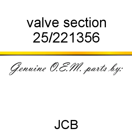 valve section 25/221356