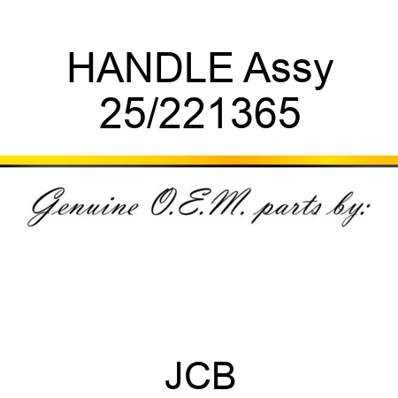 HANDLE Assy 25/221365
