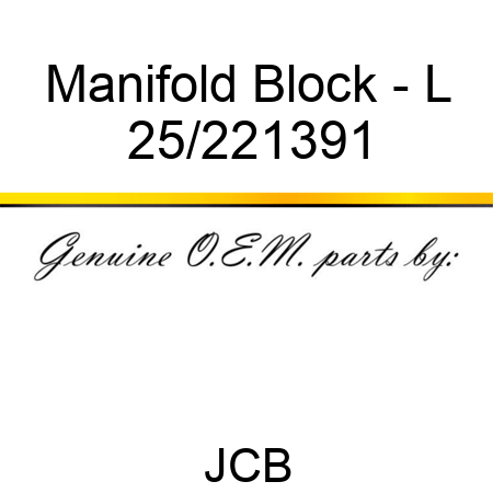 Manifold Block - L 25/221391
