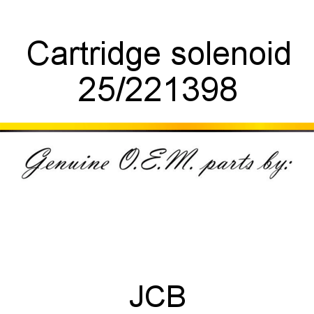 Cartridge, solenoid 25/221398