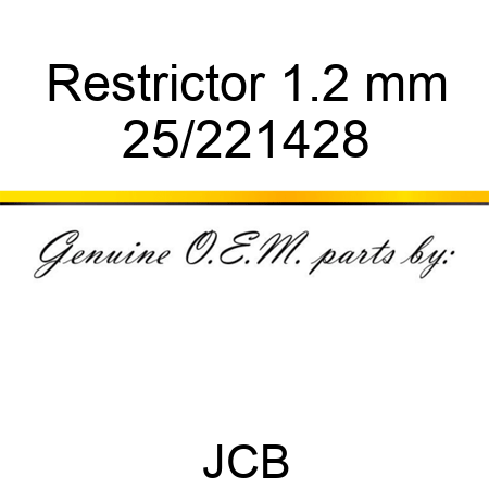 Restrictor 1.2 mm 25/221428