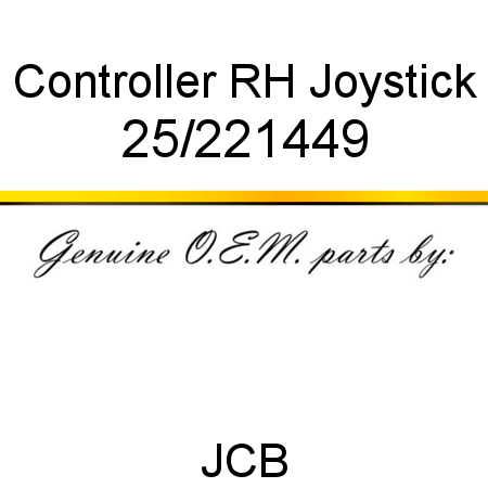 Controller, RH Joystick 25/221449