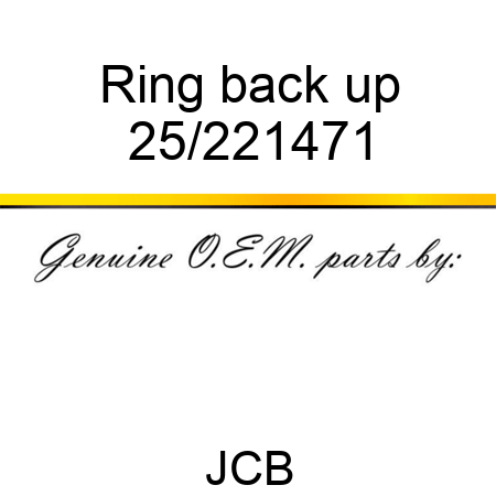 Ring back up 25/221471