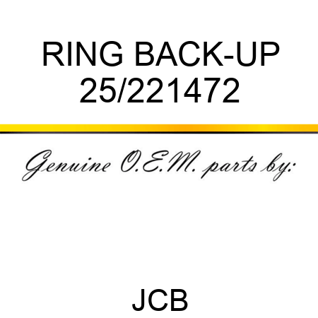 RING, BACK-UP 25/221472