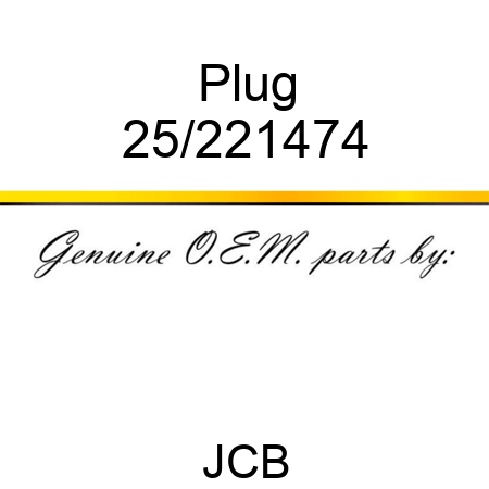 Plug 25/221474