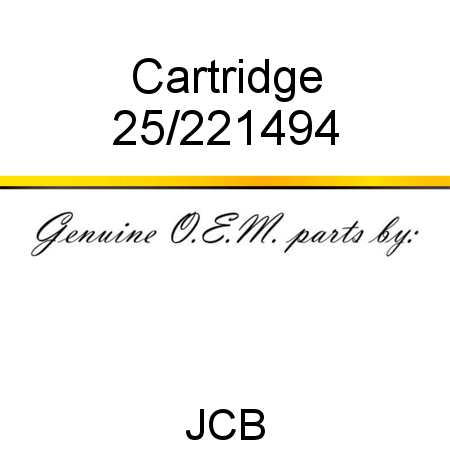 Cartridge 25/221494