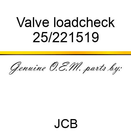 Valve load,check 25/221519