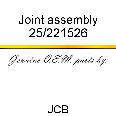 Joint, assembly 25/221526