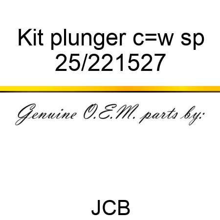 Kit plunger c_w sp 25/221527